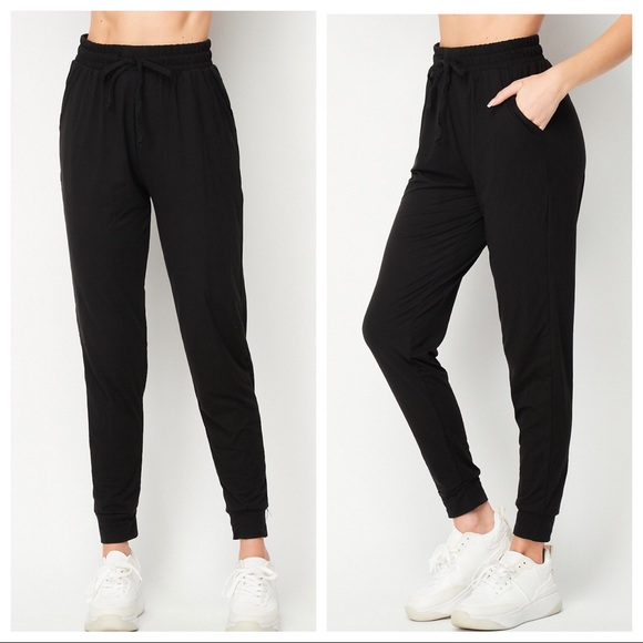 Perfect Solid Brushed Jogger pants with pocket - Picture 5 of 5